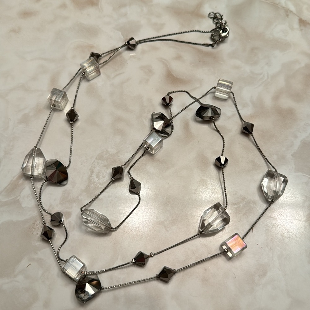 Silver Beaded Necklace